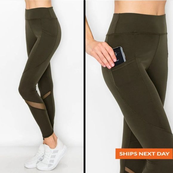 Calve Mesh Pocket Legging - Summer legging - fall legging - Pocket Legging - Picture 1 of 3